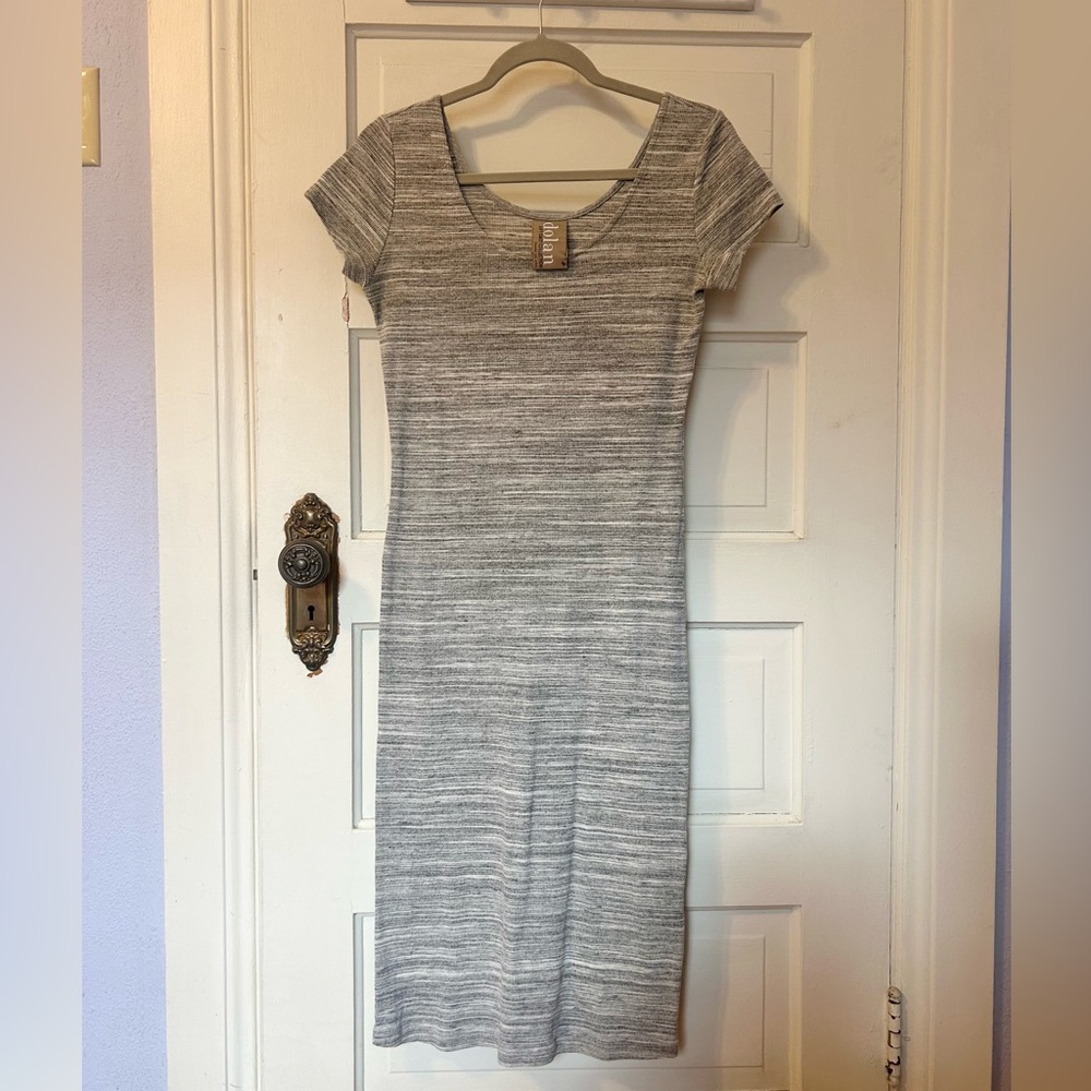 Anthropologie Dolan T-shirt Midi Dress Gray Capsule Minimalist staple neutral